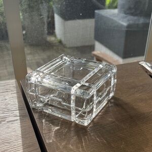 Vintage Crystal Interlocking Trinket Box